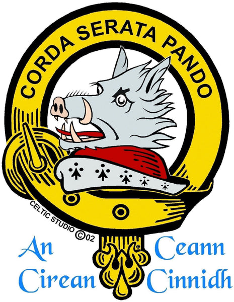 Lockhart Clan Crest Stainless Steel Key Ring