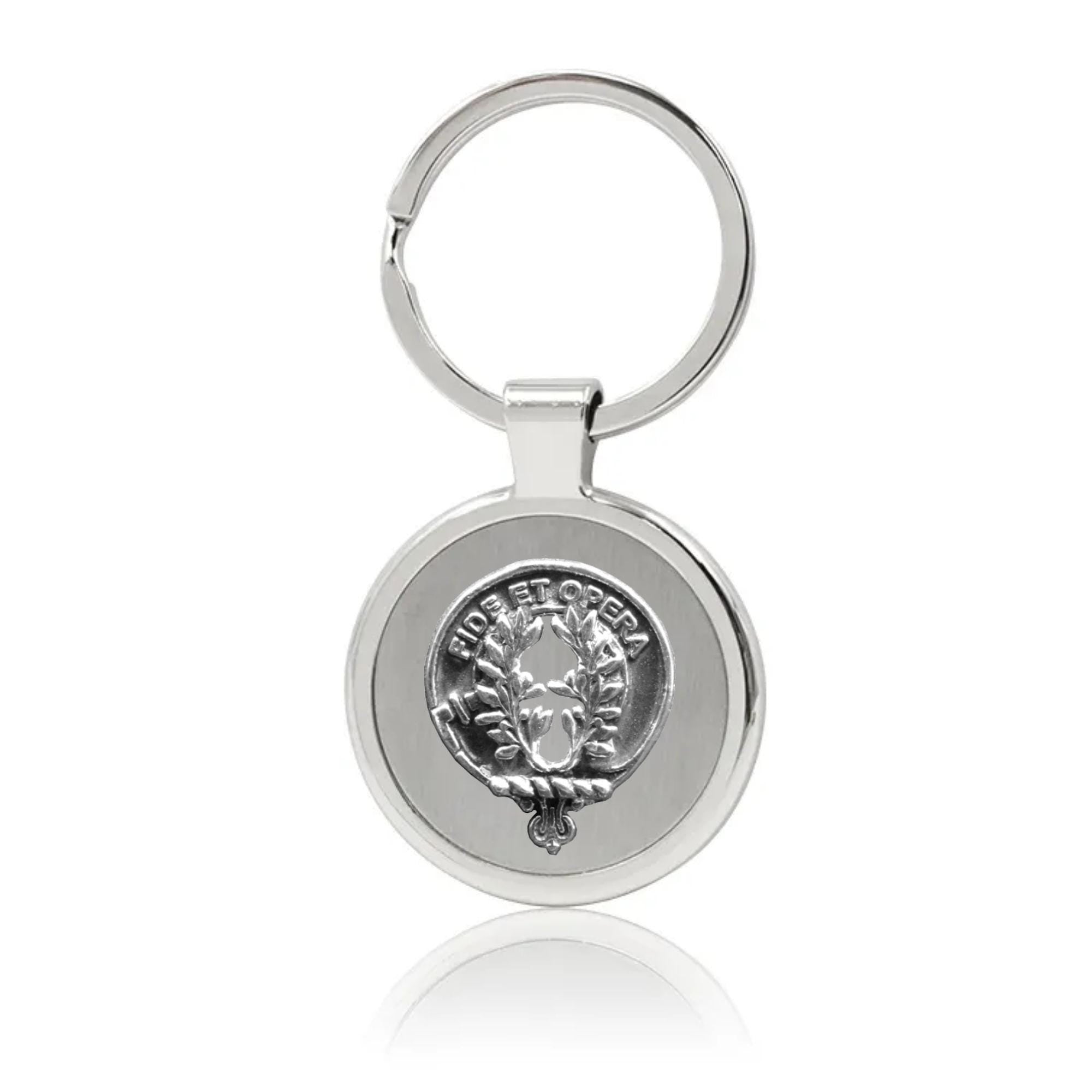MacArthur Clan Crest Stainless Steel Key Ring