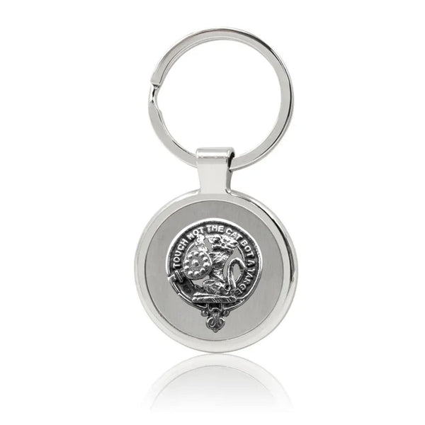 MacBain Clan Crest Stainless Steel Key Ring