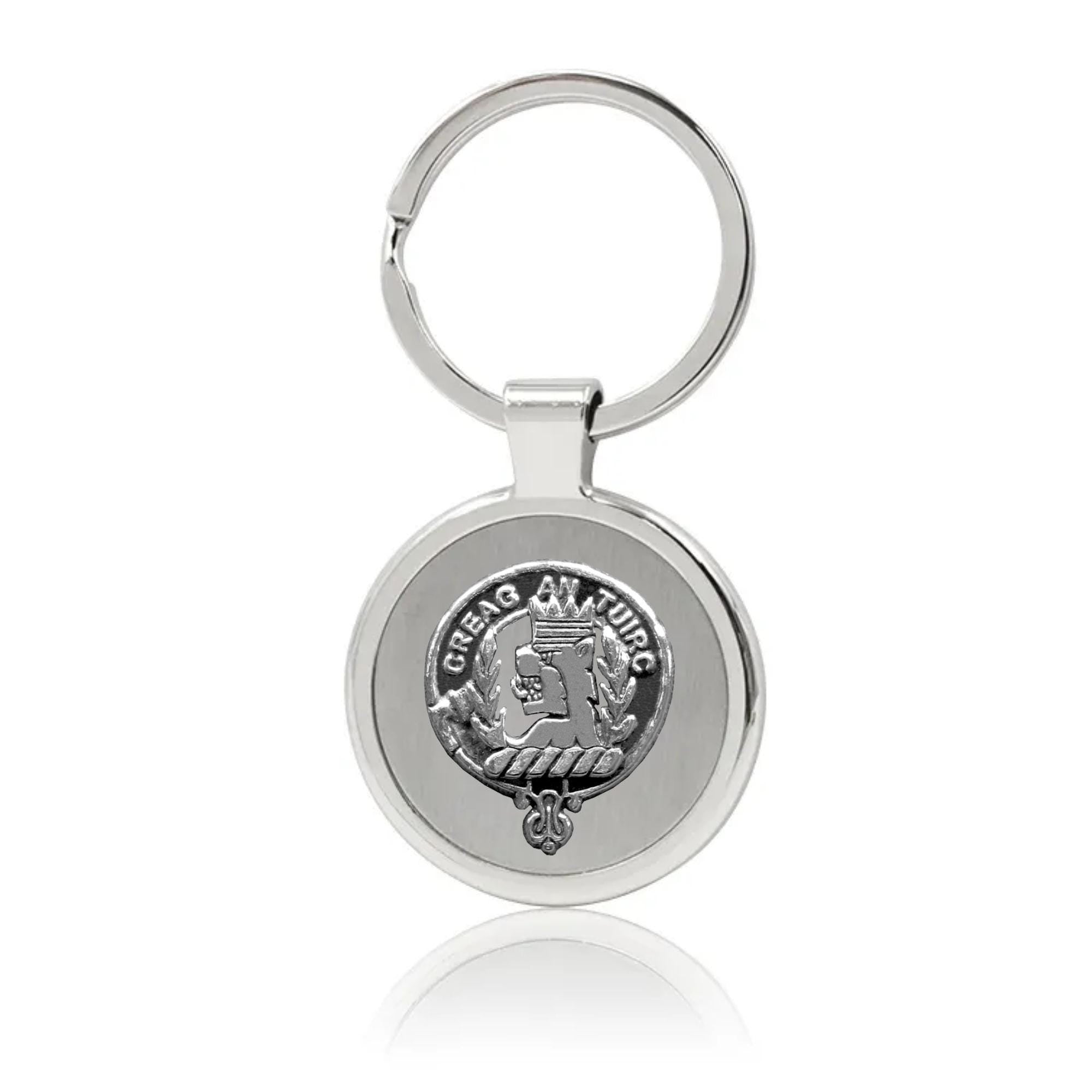 MacLaren Clan Crest Stainless Steel Key Ring