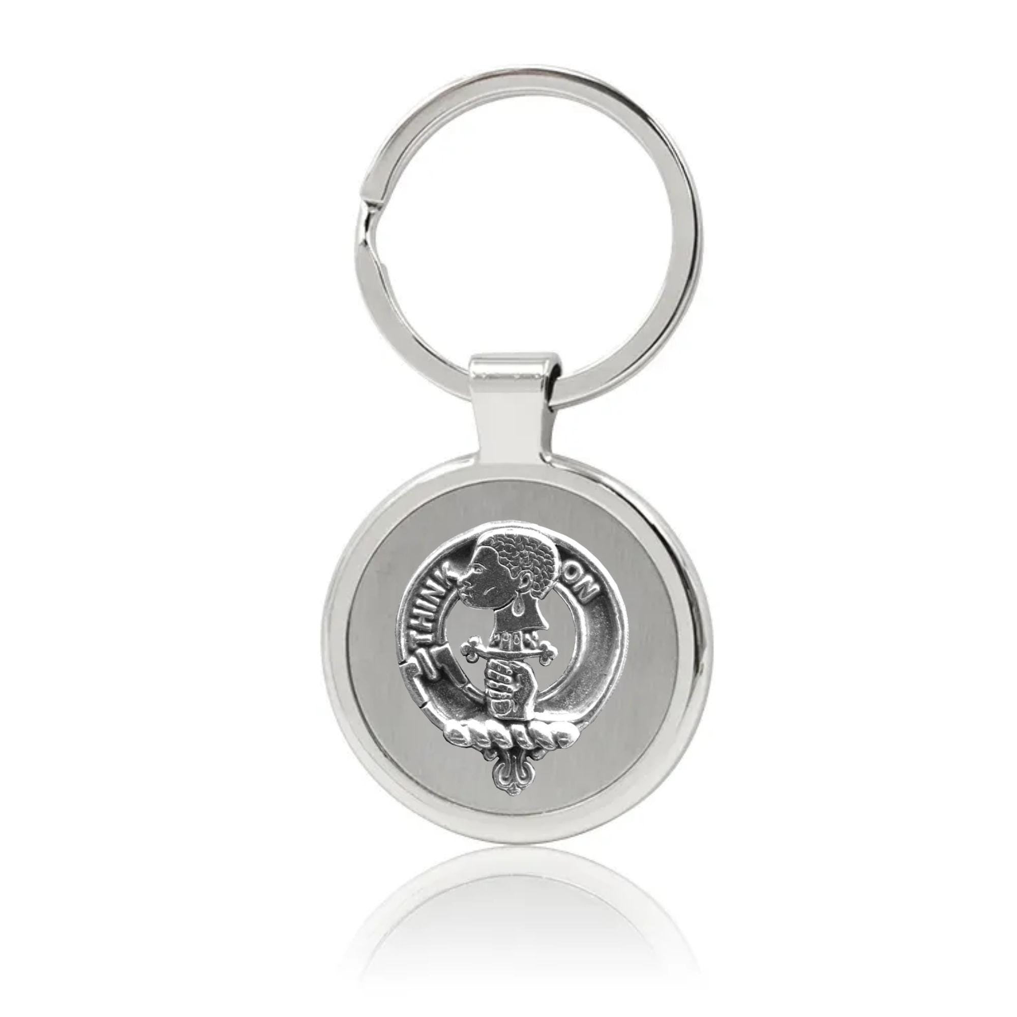 MacLellan Clan Crest Stainless Steel Key Ring