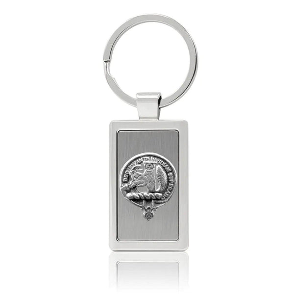 MacThomas Clan Crest Stainless Steel Key Ring