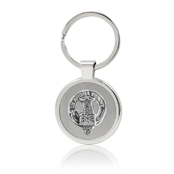 Malcolm Clan Crest Stainless Steel Key Ring
