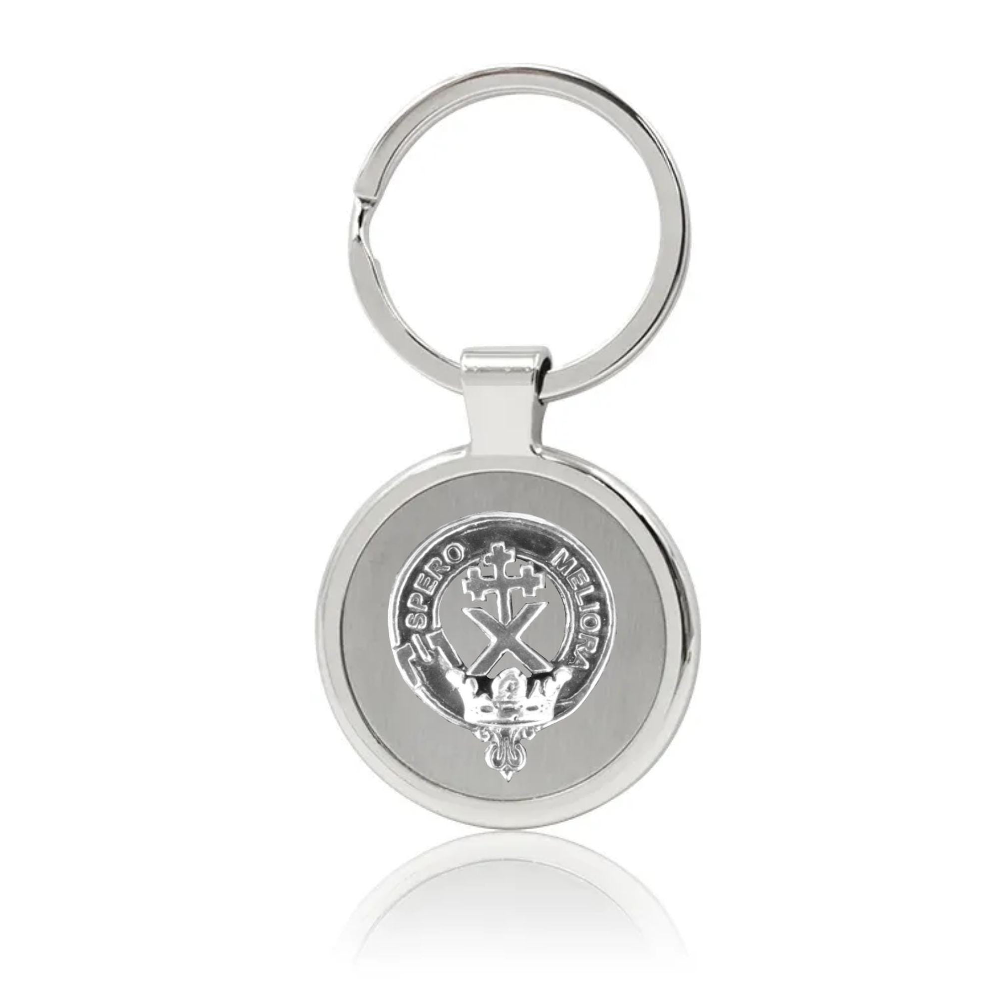 Moffat Clan Crest Stainless Steel Key Ring