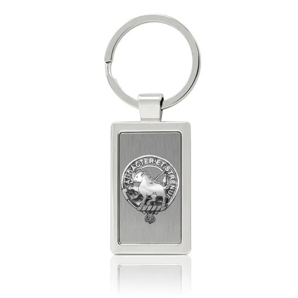 Pollock Clan Crest Stainless Steel Key Ring