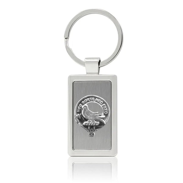 Rutherford Clan Crest Stainless Steel Key Ring