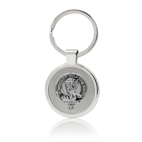 Stewart Clan Crest Stainless Steel Key Ring