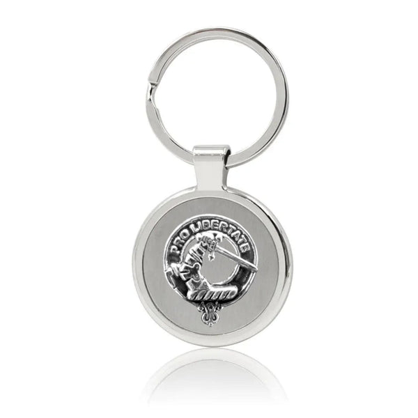 Wallace Clan Crest Stainless Steel Key Ring