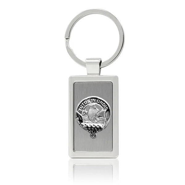 Wood Clan Crest Stainless Steel Key Ring