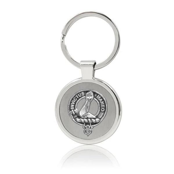 Armstrong Clan Crest Stainless Steel Key Ring