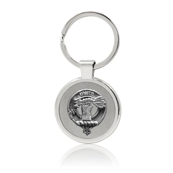 Brodie Clan Crest Stainless Steel Key Ring