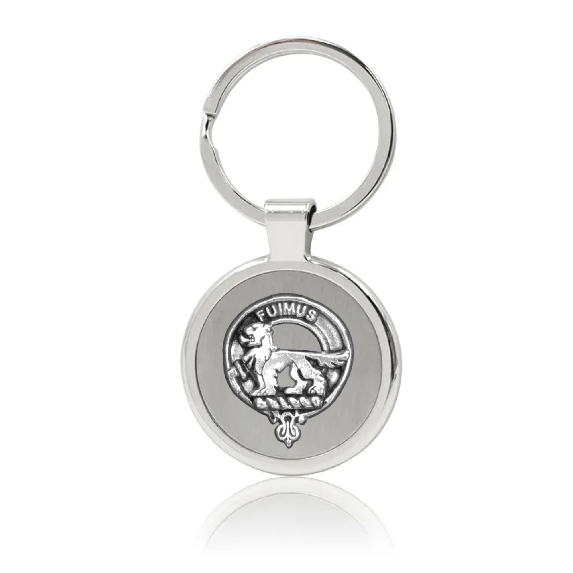 Bruce Clan Crest Stainless Steel Key Ring
