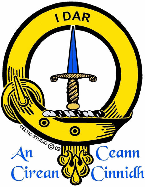 Dalzell Clan Crest Stainless Steel Key Ring