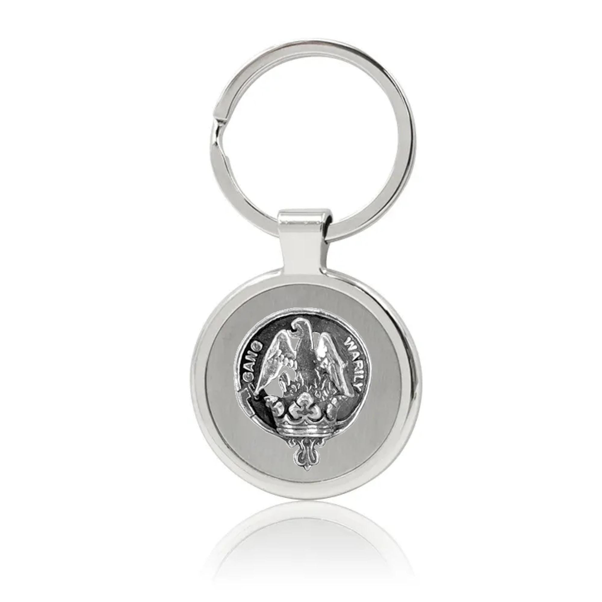Drummond Clan Crest Stainless Steel Key Ring