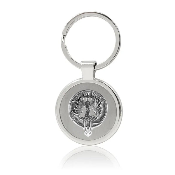 Falconer Clan Crest Stainless Steel Key Ring