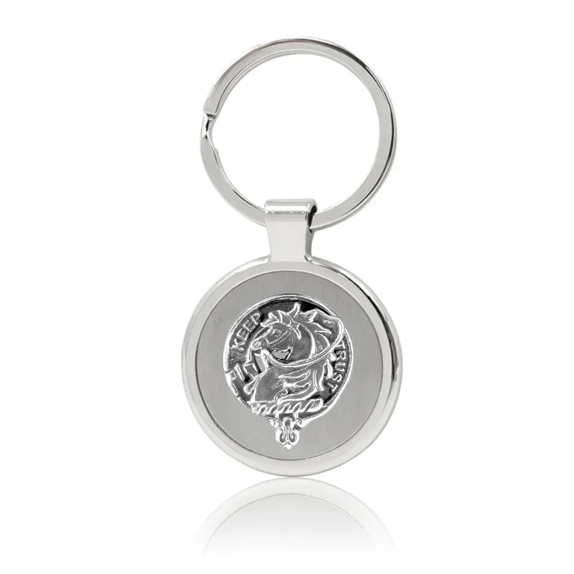 Hepburn Clan Clan Crest Stainless Steel Key Ring