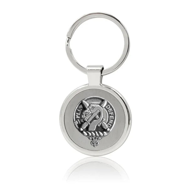 Lennox Clan Crest Stainless Steel Key Ring