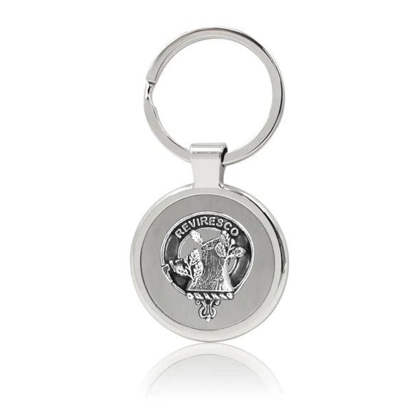 MacEwen Clan Crest Stainless Steel Key Ring