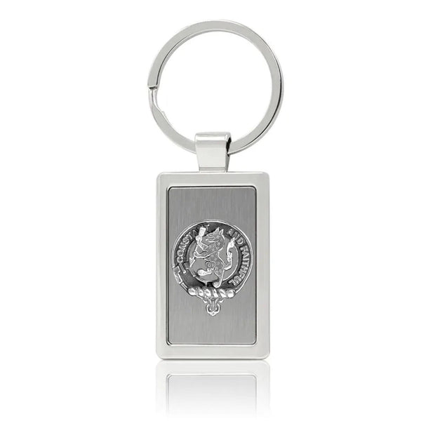 MacQueen Clan Crest Stainless Steel Key Ring