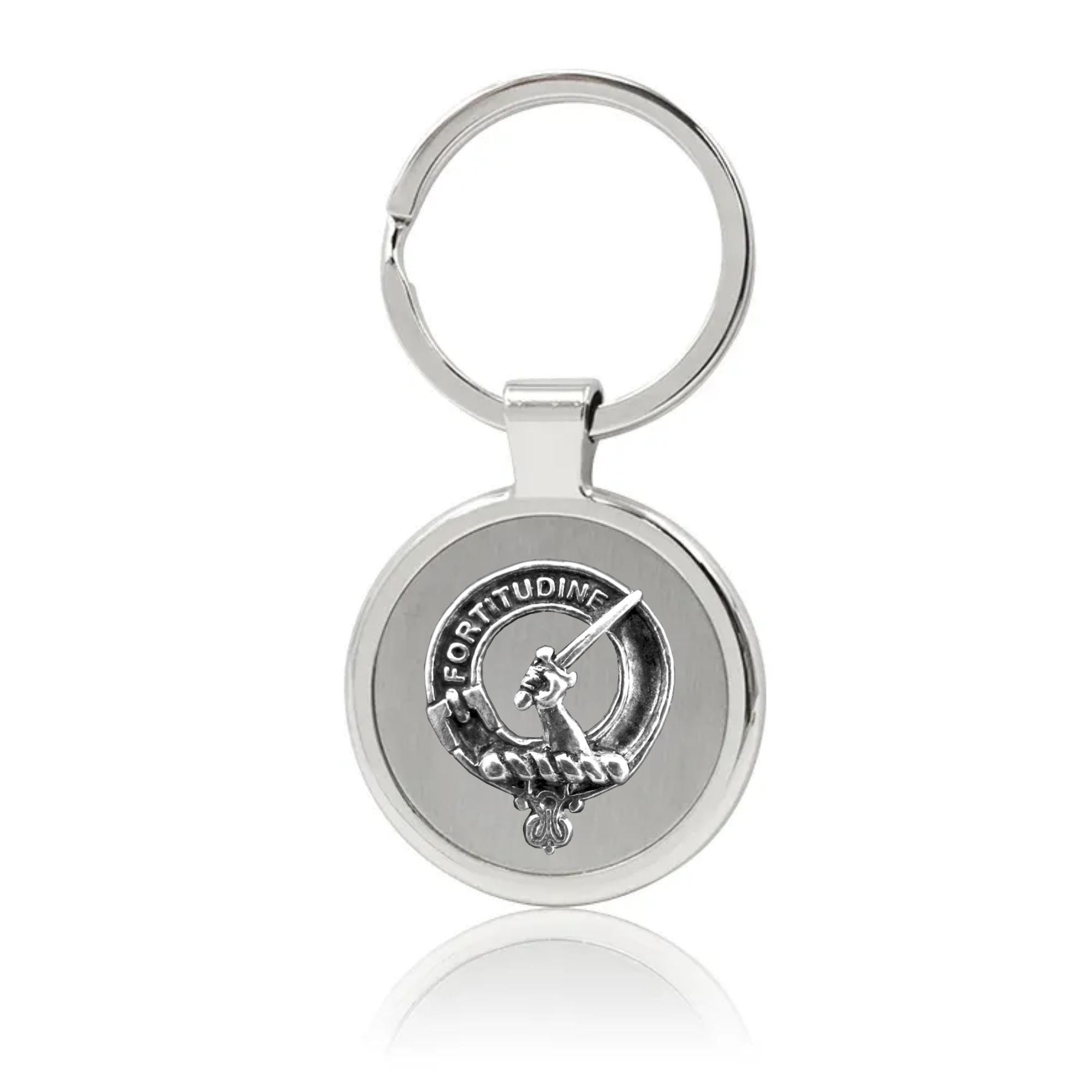 MacRae Clan Crest Stainless Steel Key Ring