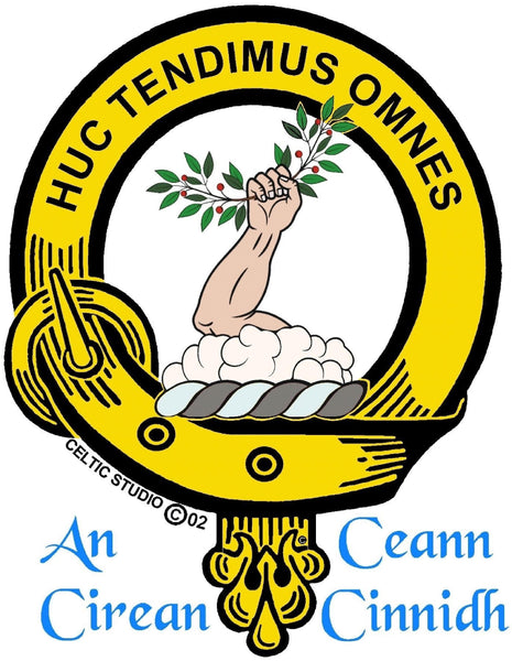 Paterson Clan Crest Stainless Steel Key Ring