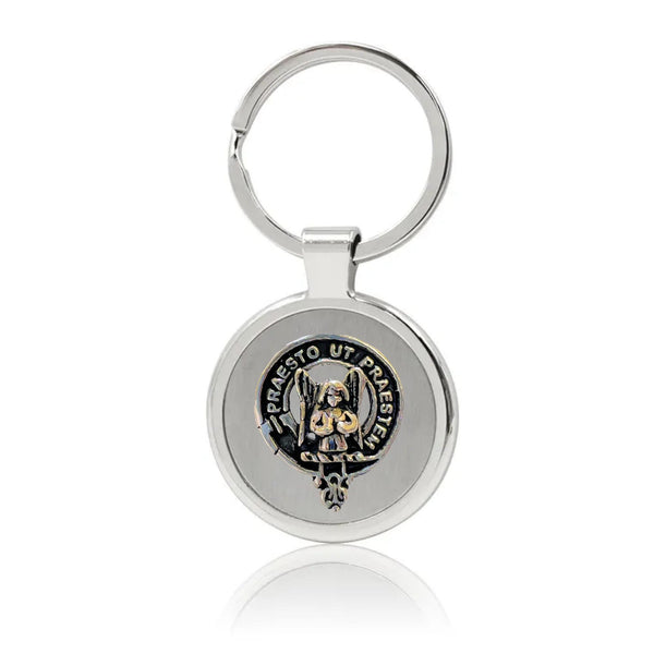 Preston Clan Crest Stainless Steel Key Ring