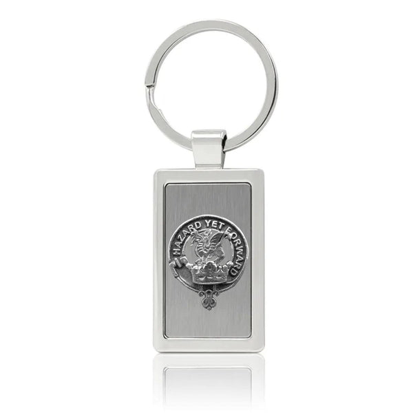 Seton Clan Crest Stainless Steel Key Ring
