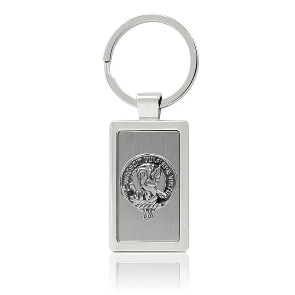 Stewart Clan Crest Stainless Steel Key Ring