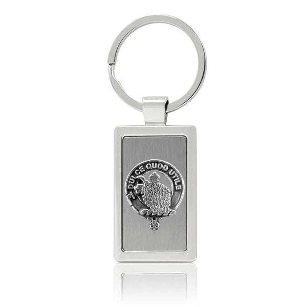 Strang Clan Crest Stainless Steel Key Ring