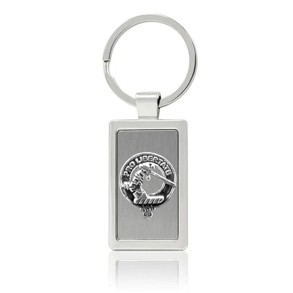 Wallace Clan Crest Stainless Steel Key Ring