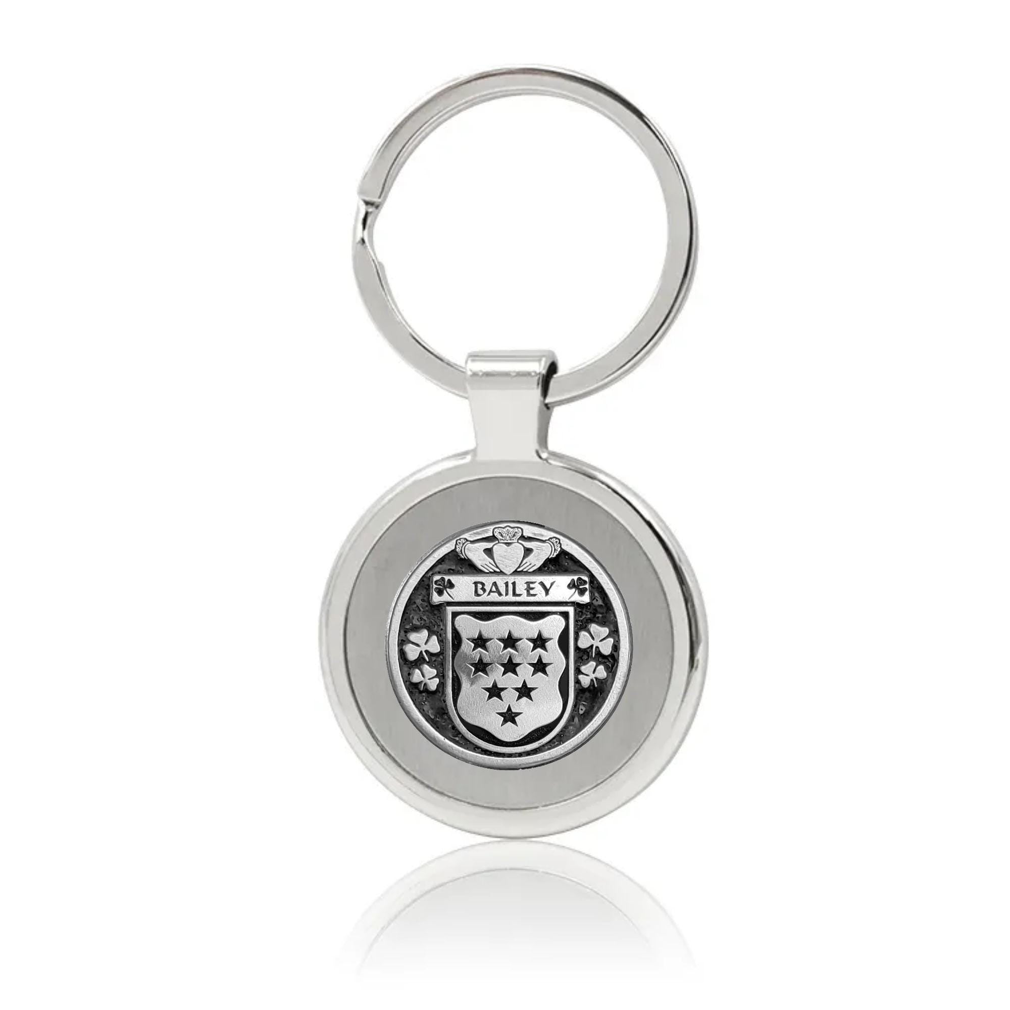Bailey Irish Stainless Steel Key Ring