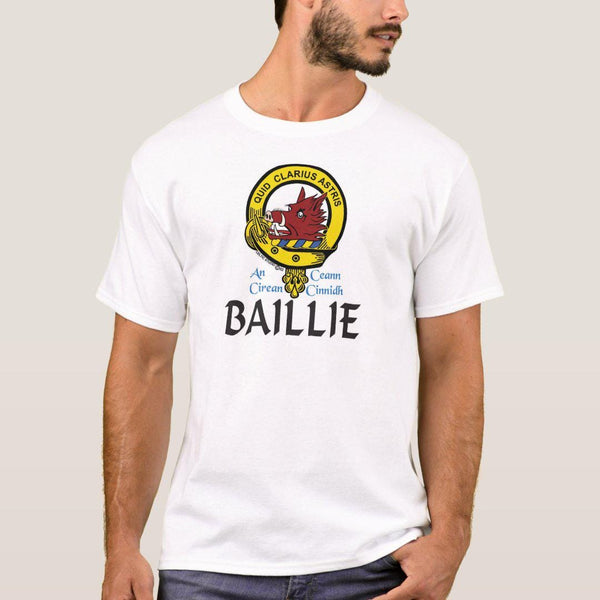 Baillie Scottish Clan Crest Full T-Shirt, Family Crest Shirt