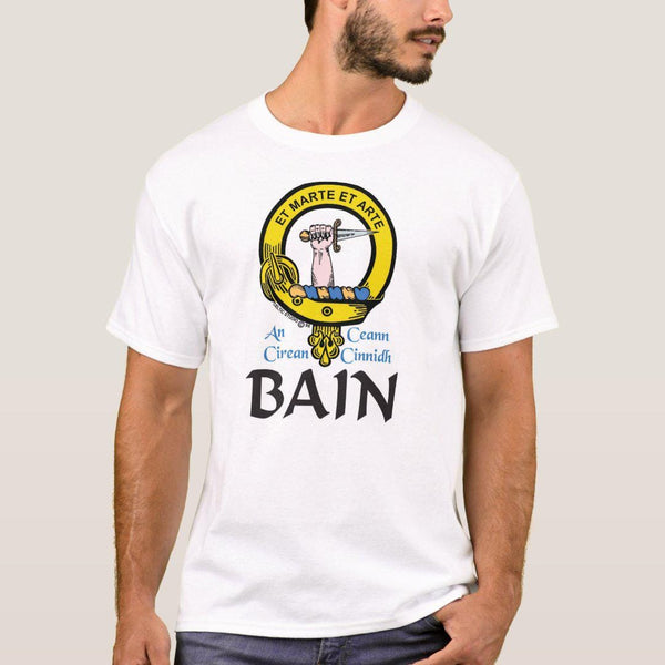 Bain Scottish Clan Crest Full T-Shirt, Family Crest Shirt