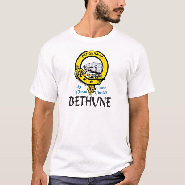 Bethune Scottish Clan Crest Full T-Shirt, Family Crest Shirt