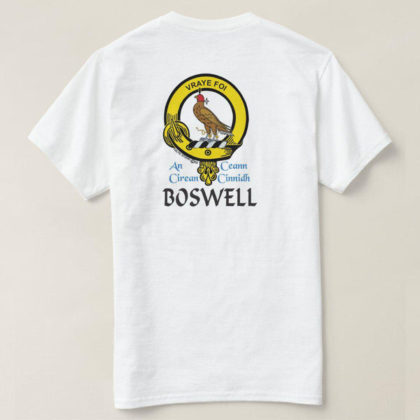 Boswell Scottish Clan Crest Full T-Shirt, Family Crest Shirt