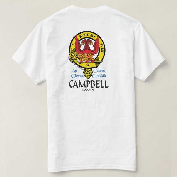 Campbell Loudoun Scottish Clan Crest Full T-Shirt, Family Crest Shirt
