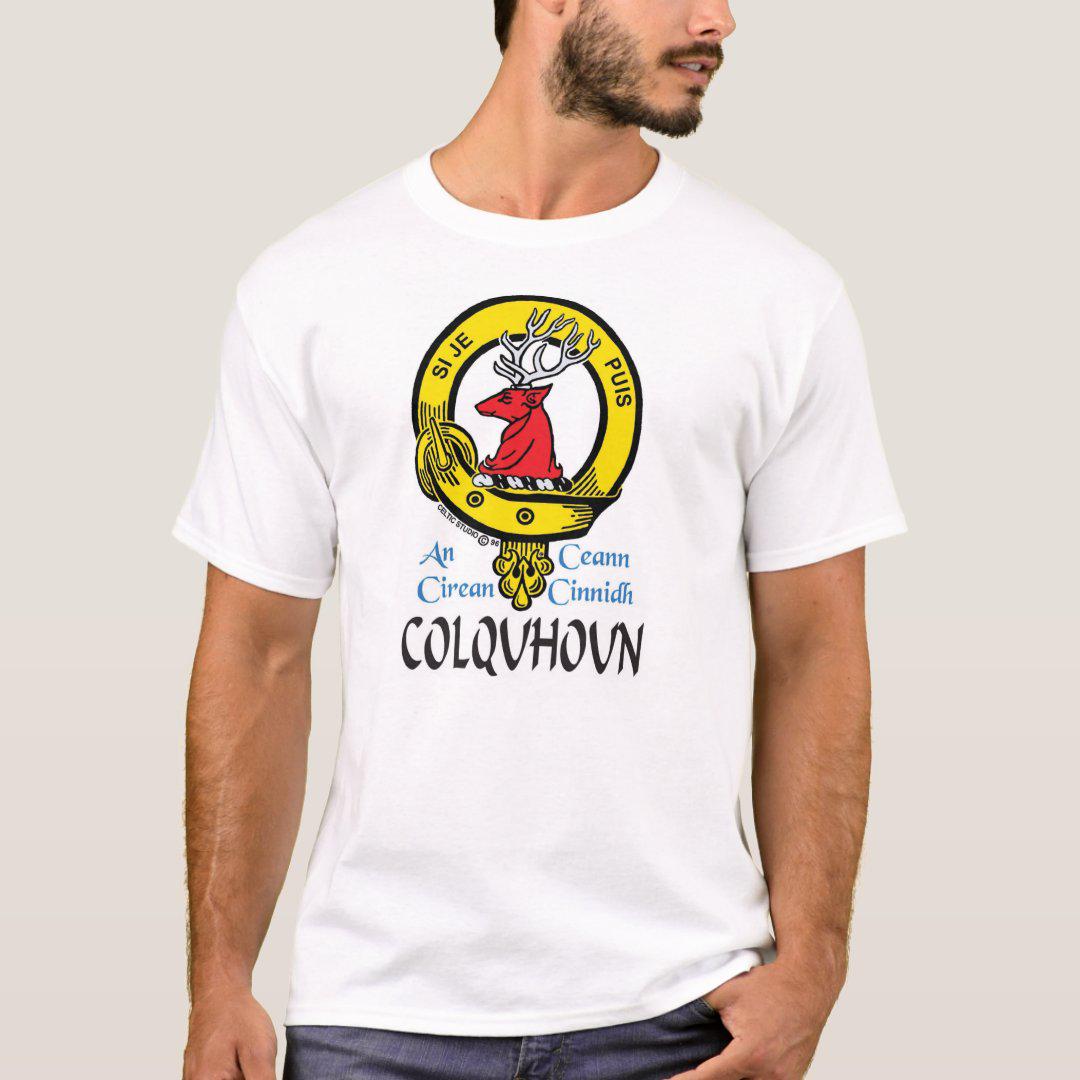 Colquhoun Scottish Clan Crest Full T-Shirt, Family Crest Shirt