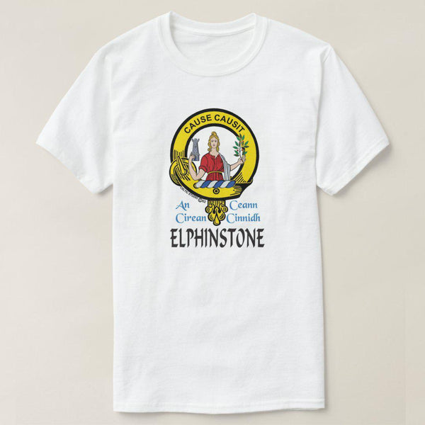 Elphinstone Scottish Clan Crest Full T-Shirt, Family Crest Shirt