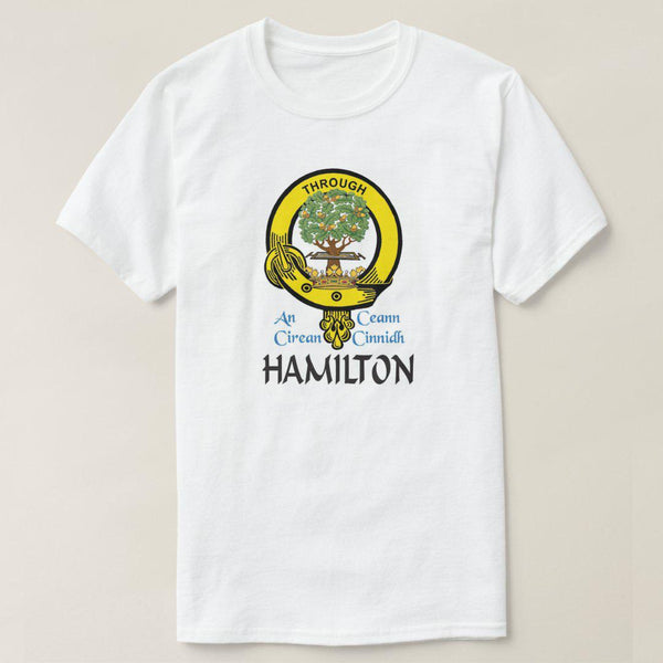 Hamilton Scottish Clan Crest Full T-Shirt, Family Crest Shirt