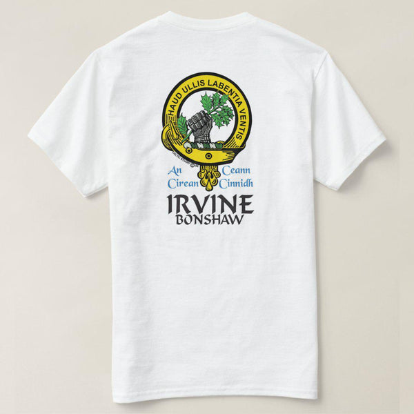 Irvine Bonshaw Scottish Clan Crest Full T-Shirt, Family Crest Shirt