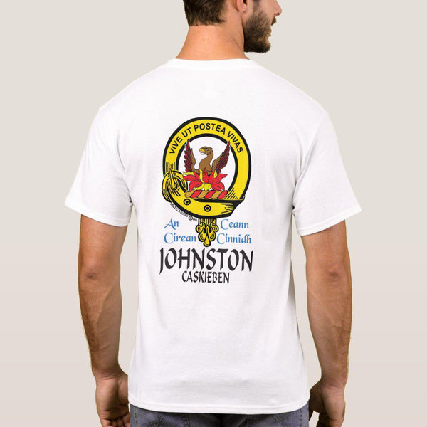Johnston Caskieben Scottish Clan Crest Full T-Shirt, Family Crest Shirt
