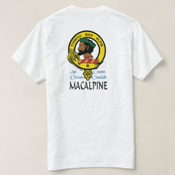 MacAlpine Scottish Clan Crest Full T-Shirt, Family Crest Shirt