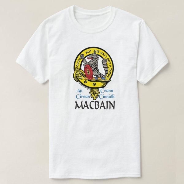 MacBain Scottish Clan Crest Full T-Shirt, Family Crest Shirt