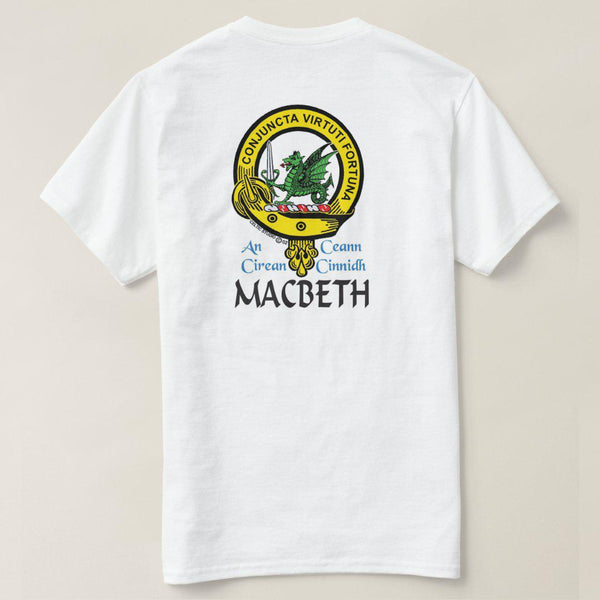 Macbeth Scottish Clan Crest Full T-Shirt, Family Crest Shirt