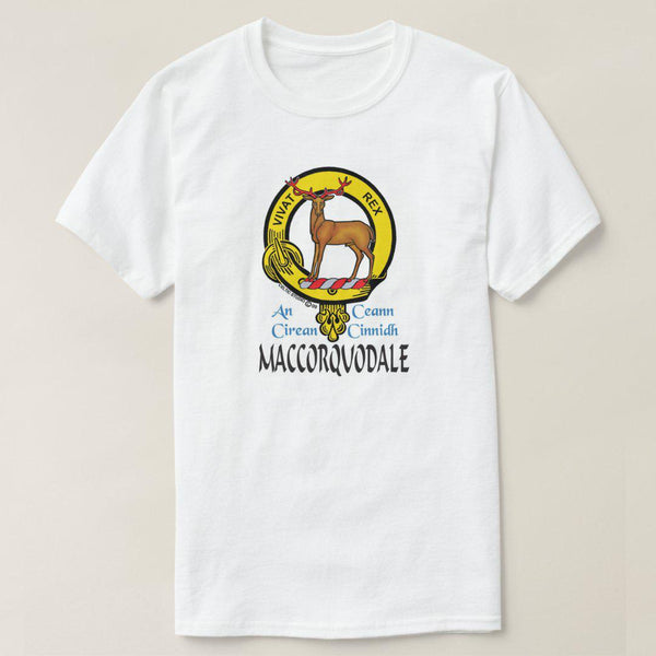 MacCorquodale Scottish Clan Crest Full T-Shirt, Family Crest Shirt