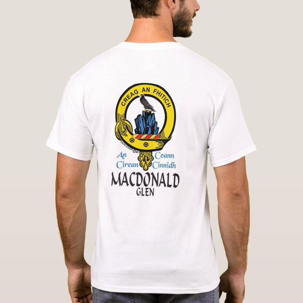 Macdonald Glen Scottish Clan Crest Full T-Shirt, Family Crest Shirt