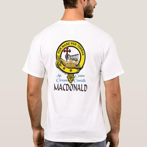 MacDonald Scottish Clan Crest Full T-Shirt, Family Crest Shirt