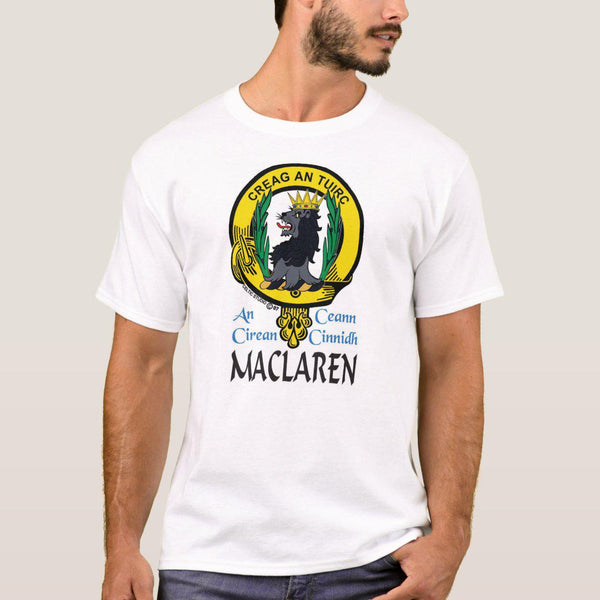 MacLaren Scottish Clan Crest Full T-Shirt, Family Crest Shirt