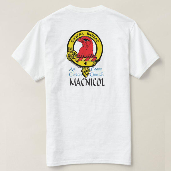 MacNicol Scottish Clan Crest Full T-Shirt, Family Crest Shirt