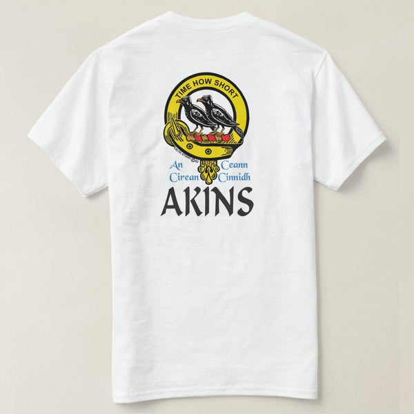 Akins Scottish Clan Crest Full T-Shirt, Family Crest Shirt